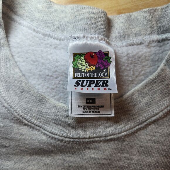 Vtg‎ Fruit of the Loom MN Sports Federation Crew Neck Sweatshirt XXL Embroidered - Picture 4 of 7